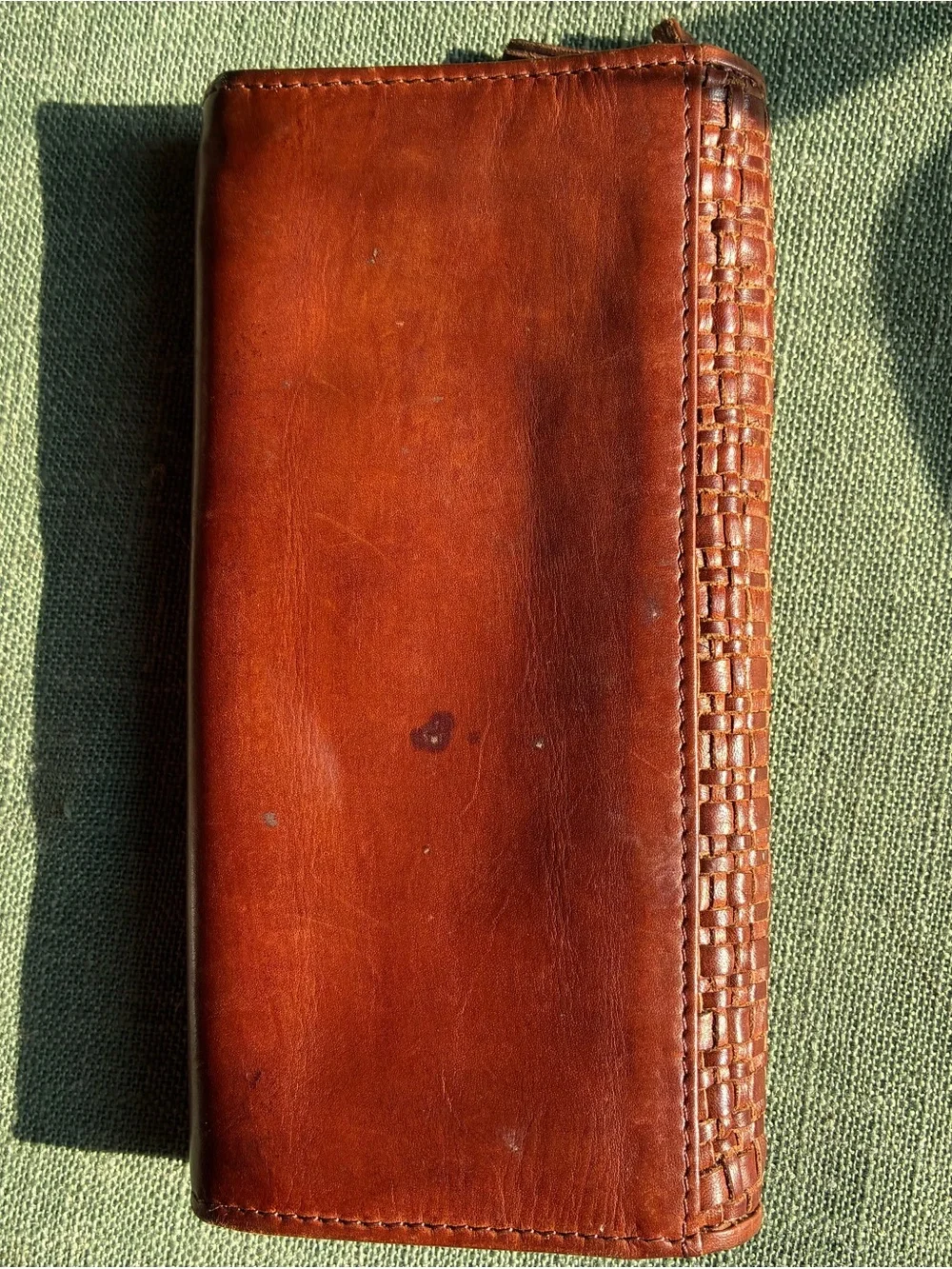 Genuine Leather Brown Bifold Wallet – Used
